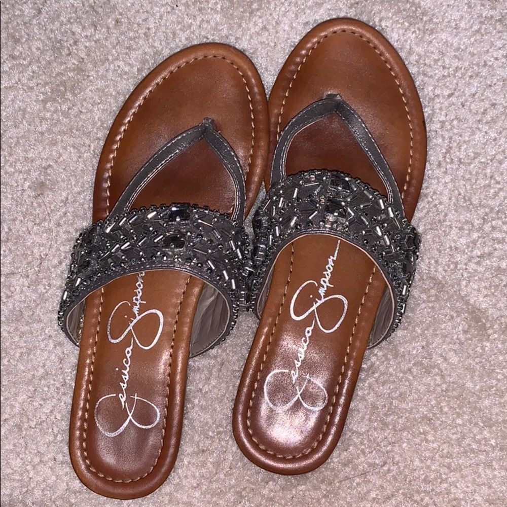 Jessica Simpson Embellished Thong Sandals